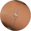 imageTurandoss Gold Initial Bracelets for Girls Women Jewelry Gifts  18k GoldSilver Plated Letter Initial Bracelet Dainty Gold Bracelets for Women Initial Bracelets for Teen Girls Gifts Trendy StuffSilver