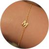 imageTurandoss Gold Initial Bracelets for Girls Women Jewelry Gifts  18k GoldSilver Plated Letter Initial Bracelet Dainty Gold Bracelets for Women Initial Bracelets for Teen Girls Gifts Trendy StuffGold