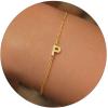 imageTurandoss Gold Initial Bracelets for Girls Women Jewelry Gifts  18k GoldSilver Plated Letter Initial Bracelet Dainty Gold Bracelets for Women Initial Bracelets for Teen Girls Gifts Trendy StuffGold