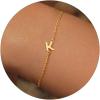 imageTurandoss Gold Initial Bracelets for Girls Women Jewelry Gifts  18k GoldSilver Plated Letter Initial Bracelet Dainty Gold Bracelets for Women Initial Bracelets for Teen Girls Gifts Trendy StuffGold