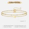 imageTurandoss Gold Initial Bracelets for Women Trendy  18K Real Gold Plated Layered Letter AZ Initial Bracelets Dainty 26 Alphabet Monogram Gold Bracelets for Women Jewelry Gifts Womens Gold BraceletsO