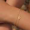 imageTurandoss Gold Initial Bracelets for Women Trendy  18K Real Gold Plated Layered Letter AZ Initial Bracelets Dainty 26 Alphabet Monogram Gold Bracelets for Women Jewelry Gifts Womens Gold BraceletsO