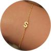 imageTurandoss Gold Initial Bracelets for Girls Women Jewelry Gifts  18k GoldSilver Plated Letter Initial Bracelet Dainty Gold Bracelets for Women Initial Bracelets for Teen Girls Gifts Trendy StuffGold