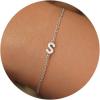 imageTurandoss Gold Initial Bracelets for Girls Women Jewelry Gifts  18k GoldSilver Plated Letter Initial Bracelet Dainty Gold Bracelets for Women Initial Bracelets for Teen Girls Gifts Trendy StuffSilver