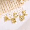 imageTurandoss Bubble Letter Necklace for Women  Personalized Chunky Gold Bubble Initial Necklaces Letter Pendant Necklace Trendy Gold Jewelry Gifts for Women GirlsA