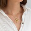 imageTurandoss Bubble Letter Necklace for Women  Personalized Chunky Gold Bubble Initial Necklaces Letter Pendant Necklace Trendy Gold Jewelry Gifts for Women GirlsA