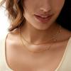 imageTurandoss Gold Bubble Letter Necklace for Women  Personalized Initial Necklaces Individually Stackable Necklaces Dainty Gold Layered Letter Pendant Necklace Gold Jewelry for Women GiftsD