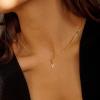 imageTurandoss Gold Initial Necklaces for Women Girls  Dainty 14K Gold Plated Twisted Curb Chain Initial AZ Necklace Cute CZ Initial Letter Name Necklace Trendy Gold Jewelry Necklace for Women GiftsM