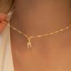 imageTurandoss Gold Initial Necklaces for Women Girls  Dainty 14K Gold Plated Twisted Curb Chain Initial AZ Necklace Cute CZ Initial Letter Name Necklace Trendy Gold Jewelry Necklace for Women GiftsG