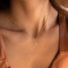 imageTurandoss Gold Initial Necklaces for Women Girls  Dainty 14K Gold Plated Twisted Curb Chain Initial AZ Necklace Cute CZ Initial Letter Name Necklace Trendy Gold Jewelry Necklace for Women GiftsG
