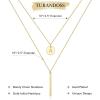 imageTurandoss Gold Layered Initial Necklaces for Women  Gold Plated Personalized Dainty Layered Letter AZ Pendent YShaped Necklaces for Women Trendy Jewelry Christmas GiftsF