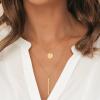 imageTurandoss Gold Layered Initial Necklaces for Women  Gold Plated Personalized Dainty Layered Letter AZ Pendent YShaped Necklaces for Women Trendy Jewelry Christmas GiftsM