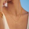 imageTurandoss Layered Gold Initial Necklaces for Women 18K Gold Plated Letter AZ Initial Pendant Necklaces Personalized 26 Alphabet Monogram Gold Initial Necklaces for Women Jewelry GiftsS