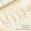 imageTurandoss Layered Gold Pearl Necklaces for Women  Initial Gold Necklaces for Women Dainty Gold Necklace Initial Gold Letter AZ Pendant Necklace Gold Jewelry for Women GiftsGold