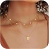 imageTurandoss Layered Gold Pearl Necklaces for Women  Initial Gold Necklaces for Women Dainty Gold Necklace Initial Gold Letter AZ Pendant Necklace Gold Jewelry for Women GiftsGold