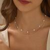 imageTurandoss Layered Gold Pearl Necklaces for Women  Initial Gold Necklaces for Women Dainty Gold Necklace Initial Gold Letter AZ Pendant Necklace Gold Jewelry for Women GiftsSilver