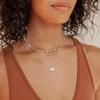 imageTurandoss Layered Gold Pearl Necklaces for Women  Initial Gold Necklaces for Women Dainty Gold Necklace Initial Gold Letter AZ Pendant Necklace Gold Jewelry for Women GiftsSilver