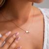 imageTurandoss Layered Initial Necklaces for Women 18K Real Gold Plated Heart Initial AZ Pendant Necklace Personalized Monogram Name Necklace Birthday Gifts Heart Necklace for Women JewelryM