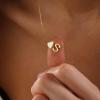 imageTurandoss Layered Initial Necklaces for Women 18K Real Gold Plated Heart Initial AZ Pendant Necklace Personalized Monogram Name Necklace Birthday Gifts Heart Necklace for Women JewelryM