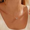 imageTurandoss Birthstone Necklace for Women Dainty 14K Gold Plated Red Blue Green Diamond Emerald Birthstone Necklace 12 Month Birthstone Jewelry Birthday Gifts for Women Teen Girls01JanGarnet
