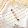 imageTurandoss Birthstone Necklace for Women Dainty 14K Gold Plated Red Blue Green Diamond Emerald Birthstone Necklace 12 Month Birthstone Jewelry Birthday Gifts for Women Teen Girls10OctPink Sapphire