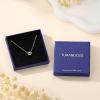 imageTurandoss Birthstone Necklace for Women Dainty 14K Gold Plated Red Blue Green Diamond Emerald Birthstone Necklace 12 Month Birthstone Jewelry Birthday Gifts for Women Teen Girls10OctPink Sapphire
