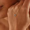 imageTurandoss Birthstone Necklace for Women Dainty 14K Gold Plated Red Blue Green Diamond Emerald Birthstone Necklace 12 Month Birthstone Jewelry Birthday Gifts for Women Teen Girls10OctPink Sapphire