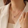 imageTurandoss Birthstone Necklace for Women Dainty 14K Gold Plated Red Blue Green Diamond Emerald Birthstone Necklace 12 Month Birthstone Jewelry Birthday Gifts for Women Teen Girls10OctPink Sapphire