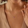 imageTurandoss Birthstone Necklace for Women Dainty 14K Gold Plated Red Blue Green Diamond Emerald Birthstone Necklace 12 Month Birthstone Jewelry Birthday Gifts for Women Teen Girls10OctPink Sapphire