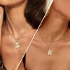 imageTurandoss Bubble Letter Necklace Gold for Women  18K Gold Plated Initial Necklace CZ Bubble Initial Necklaces for Women Gold Layered Bubble Necklace for Women Teen Girls Jewelry Gifts