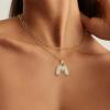 imageTurandoss Bubble Letter Necklace Gold for Women  18K Gold Plated Initial Necklace CZ Bubble Initial Necklaces for Women Gold Layered Bubble Necklace for Women Teen Girls Jewelry Gifts
