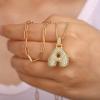 imageTurandoss Bubble Letter Necklace Gold for Women  18K Gold Plated Initial Necklace CZ Bubble Initial Necklaces for Women Gold Layered Bubble Necklace for Women Teen Girls Jewelry Gifts
