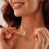 imageTurandoss Bubble Letter Necklace for Women Dainty 18K Real Gold Plated Initial AZ Pendant Snake Chain Necklace Chunky Gold Layered Bubble Initial Necklace Jewelry Gifts