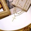 imageTurandoss Dainty Gold Choker Necklaces for Women  14K Gold Plated Handmade Medallion Snake Link Chain Cross Star Moon Adjustable Simple Choker Necklaces for Women JewelryLink ChainCross