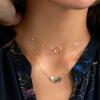 imageTurandoss Dainty Gold Choker Necklaces for Women  14K Gold Plated Handmade Medallion Snake Link Chain Cross Star Moon Adjustable Simple Choker Necklaces for Women JewelryCircle Half Moon