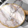 imageTurandoss Dainty Gold Choker Necklaces for Women  14K Gold Plated Handmade Medallion Snake Link Chain Cross Star Moon Adjustable Simple Choker Necklaces for Women JewelryLink ChainMedallionSilver