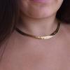 imageTurandoss Dainty Gold Choker Necklaces for Women  14K Gold Plated Handmade Medallion Snake Link Chain Cross Star Moon Adjustable Simple Choker Necklaces for Women JewelrySnake Chain7mm