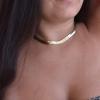 imageTurandoss Dainty Gold Choker Necklaces for Women  14K Gold Plated Handmade Medallion Snake Link Chain Cross Star Moon Adjustable Simple Choker Necklaces for Women JewelrySnake Chain7mm