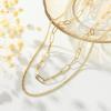imageTurandoss Gold Chain Necklace for Women Trendy  Dainty 14K Real Gold Plated Cuban Necklace Snake Necklace Disc Chain Necklace Gold Multi Layered Paperclip Chain Necklace Gold Jewelry Gifts for WomenLayered PaperclipCuban Chain