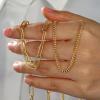 imageTurandoss Gold Chain Necklace for Women Trendy  Dainty 14K Real Gold Plated Cuban Necklace Snake Necklace Disc Chain Necklace Gold Multi Layered Paperclip Chain Necklace Gold Jewelry Gifts for WomenLayered PaperclipCuban Chain