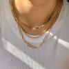imageTurandoss Gold Chain Necklace for Women Trendy  Dainty 14K Real Gold Plated Cuban Necklace Snake Necklace Disc Chain Necklace Gold Multi Layered Paperclip Chain Necklace Gold Jewelry Gifts for WomenLayered SnakeTwistsPaperclip Chain