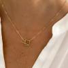 imageTurandoss Gold Chain Necklace for Women Trendy  Dainty 14K Real Gold Plated Cuban Necklace Snake Necklace Disc Chain Necklace Gold Multi Layered Paperclip Chain Necklace Gold Jewelry Gifts for WomenToggle Closure Paperclip Chain