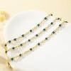 imageTurandoss Gold Chain Necklace for Women Trendy  Dainty 14K Real Gold Plated Cuban Necklace Snake Necklace Disc Chain Necklace Gold Multi Layered Paperclip Chain Necklace Gold Jewelry Gifts for WomenGreen Emerald Bead Gemstone Chain