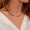 imageTurandoss Gold Chain Necklace for Women Trendy  Dainty 14K Real Gold Plated Cuban Necklace Snake Necklace Disc Chain Necklace Gold Multi Layered Paperclip Chain Necklace Gold Jewelry Gifts for WomenFlat Snake Chain