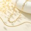 imageTurandoss Gold Chain Necklace for Women Trendy  Dainty 14K Real Gold Plated Cuban Necklace Snake Necklace Disc Chain Necklace Gold Multi Layered Paperclip Chain Necklace Gold Jewelry Gifts for WomenLayered PaperclipCuban Chain