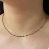 imageTurandoss Gold Chain Necklace for Women Trendy  Dainty 14K Real Gold Plated Cuban Necklace Snake Necklace Disc Chain Necklace Gold Multi Layered Paperclip Chain Necklace Gold Jewelry Gifts for WomenGreen Emerald Bead Gemstone Chain