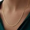 imageTurandoss Gold Chain Necklace for Women Trendy  Dainty 14K Real Gold Plated Cuban Necklace Snake Necklace Disc Chain Necklace Gold Multi Layered Paperclip Chain Necklace Gold Jewelry Gifts for WomenLong Chain