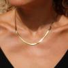 imageTurandoss Gold Chain Necklace for Women Trendy  Dainty 14K Real Gold Plated Cuban Necklace Snake Necklace Disc Chain Necklace Gold Multi Layered Paperclip Chain Necklace Gold Jewelry Gifts for WomenFlat Snake Chain
