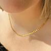 imageTurandoss Gold Chain Necklace for Women Trendy  Dainty 14K Real Gold Plated Cuban Necklace Snake Necklace Disc Chain Necklace Gold Multi Layered Paperclip Chain Necklace Gold Jewelry Gifts for WomenSequin Dot Disc Chain