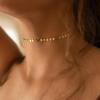imageTurandoss Gold Chain Necklace for Women Trendy  Dainty 14K Real Gold Plated Cuban Necklace Snake Necklace Disc Chain Necklace Gold Multi Layered Paperclip Chain Necklace Gold Jewelry Gifts for WomenSequin Dot Disc Chain